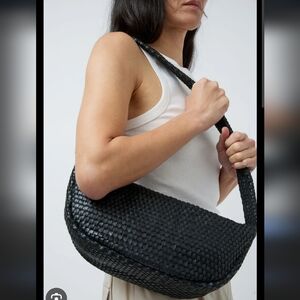 St. Agni Woven Crescent Bag